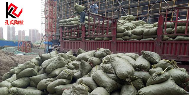 安徽宿州泗縣二中項(xiàng)目使用車庫頂板回填陶粒