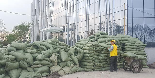 杭州臨安區(qū)青山湖大酒店園林綠化陶粒